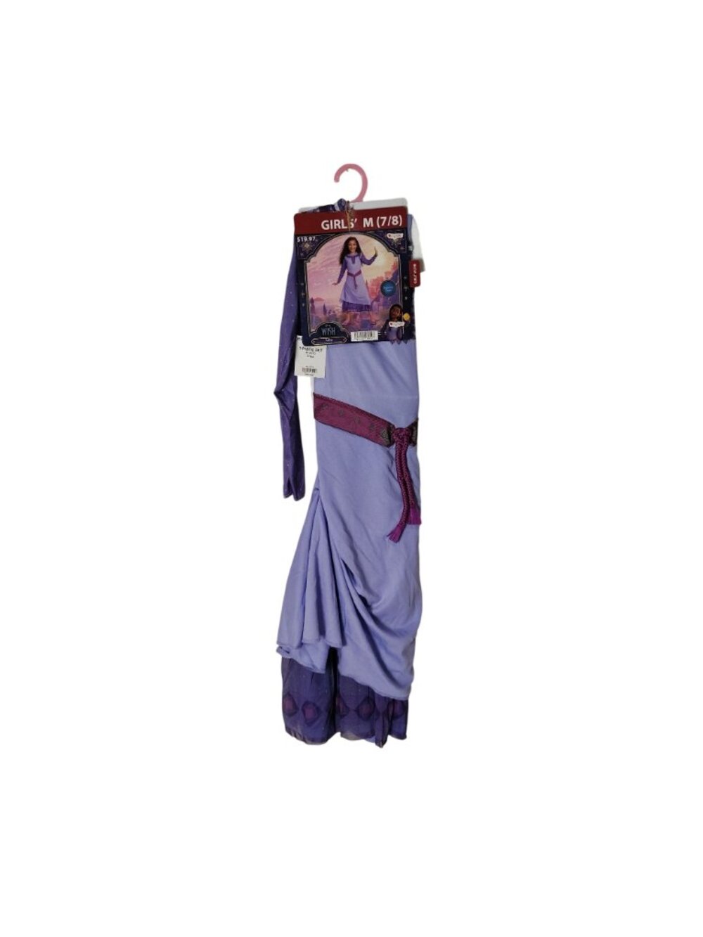 Disguise Disney Girls M (8) Wish Asha Purple Long Sleeve Dress Halloween Costume - Picture 3 of 11